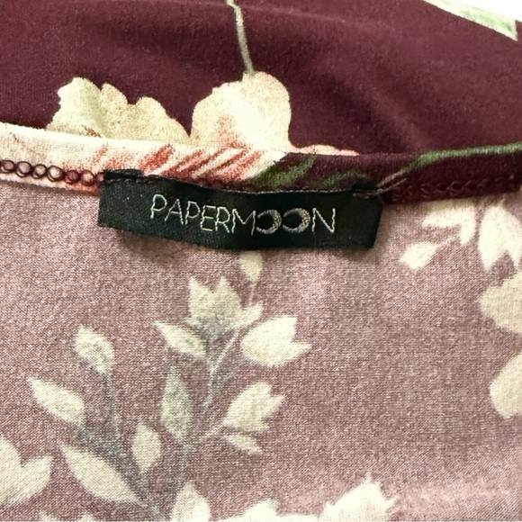 PaperMoon Trucker Split Neck Knit Top 2X Floral Stitch Fix - Picture 5 of 6